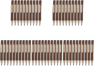 50 Pcs Wooden Pencil, Wood Graphite Wooden Tree Rustic Twig Pencils for Kids, Tree Bark Pencils, Woodland Baby Shower Decorations Log Short Drawing Tool Child
