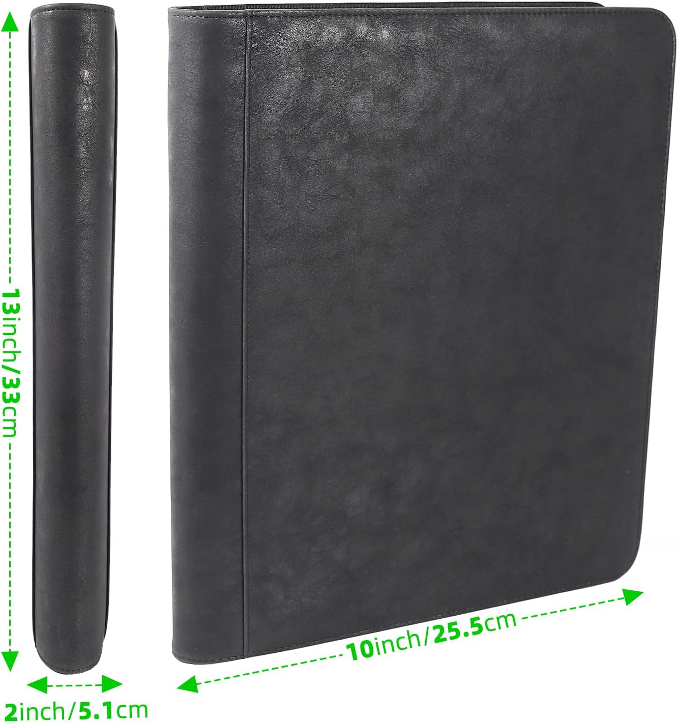 Graded Card Binder, Holds 60 Graded Cards, Premium Trading Card Binder with 6 Pocket Graded Card Sleeves, PSA Card Graded Display Case Album, Zipper Binder, MTG,Yugioh Cards Binder (Black)