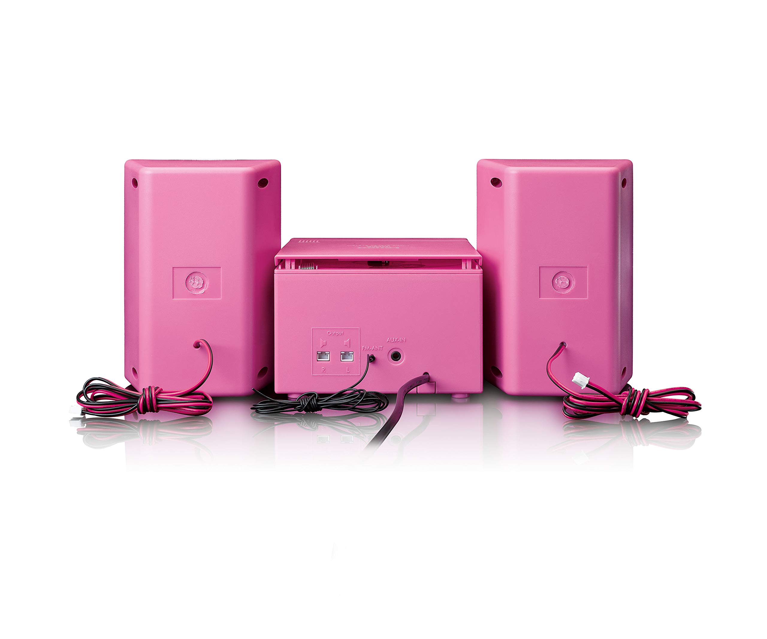 Lenco MC-013 Pink Mini Chaine Hifi CD Lecteur CD Radio FM Rose Gris