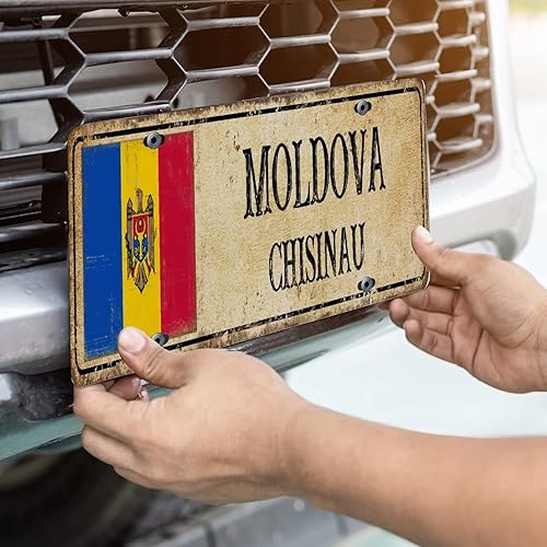 Miniatura 9 de Placa de matrícula de metal con bandera de los Países Bajos, bandera nacional de Ámsterdam, placa decorativa delantera para automóvil, 6 x 12
