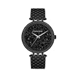 by Bulova Ladies' Modern Crystals Black Ion Plated Stainless Steel Quartz Watch, Style: 45L171