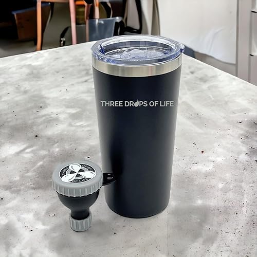 Miniatura 3 de Embudo de proteínas, embudos de suplemento sin BPA, contenedor Fill N Go para viajes, accesorio de embudos ligeros (2, 2.4 fl oz)