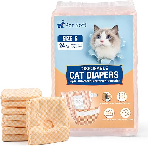 Miniatura 9 de Pet Soft Disposable Cat Diapers - Female Dog Diapers for Cats & Dogs in Heat Period or Urine Incontinence, Doggie Diapers Ultra Absorbent Leak-Proof
