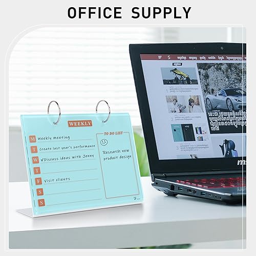 Miniatura 9 de Mini pizarra blanca de cristal puro de escritorio rosa, pequeña pendiente de cristal de pizarra blanca, pizarra blanca de escritorio, pizarra blanca