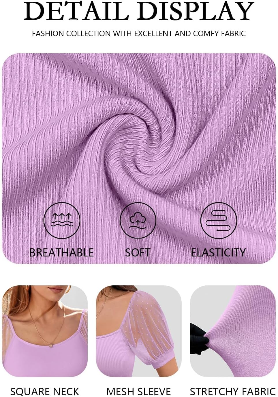 DOROSE Womens Summer Tops Sexy Casual Mesh Short Sleeve Shirts Blouses S-XXL - Image 4