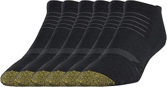 GOLDTOE Mens Tech No Show Socks, 6 Pairs