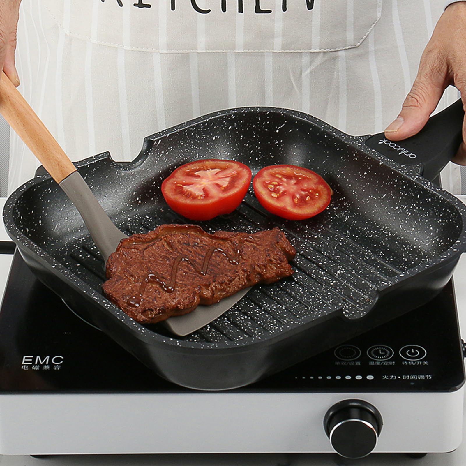 Küchenhelfer Set Silikon, 10 Teiliges Silikon Küchenhelfer Kochbesteck Set, Hitzebeständiger Küchenhelfer Set Mit Aufbewahrungseimer,Gesund & Antihaft Küchenutensilien Set