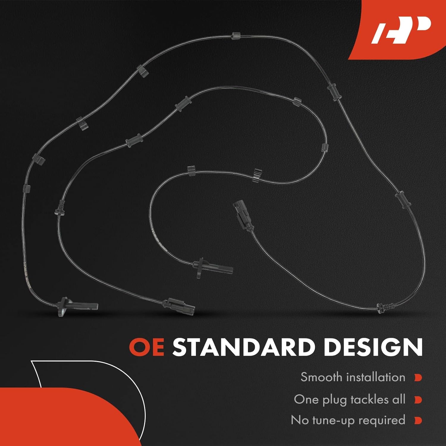 A-Premium Rear Driver and Passenger Side ABS Wheel Speed Sensor Compatible with Ram Model - 3500 2013-2018, 2-PC Set, Replace# 4779995AB