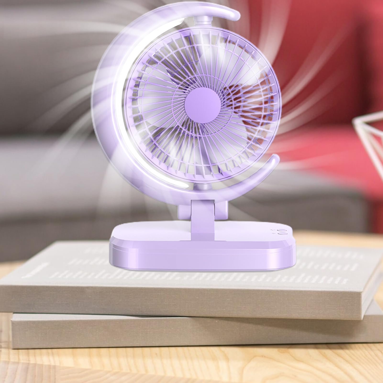 rechargeable electric fan with light
