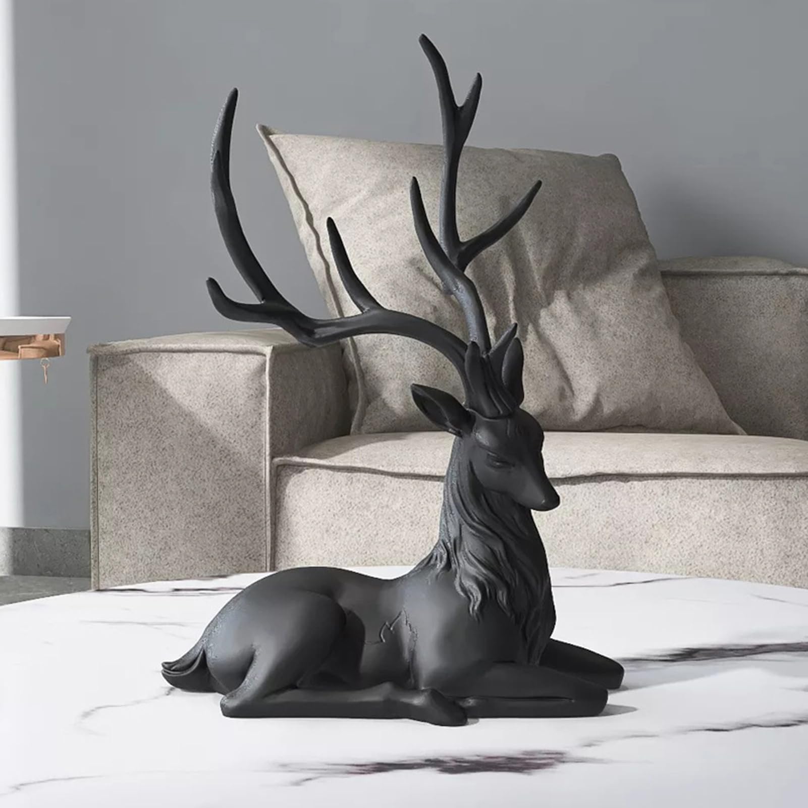 Decoración de Reno para Escritorio, Estatua de Reno | Estatua de Mesa de