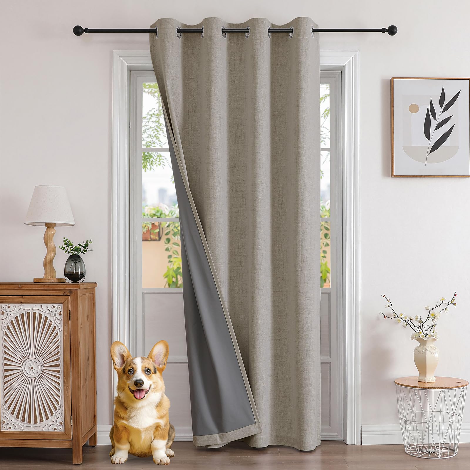 Cortinas termicas aislantes del frio y calor Joydeco 100% opacas para salon y dormitorio