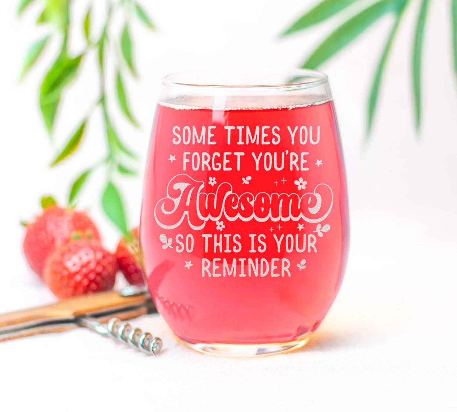 You Are Awesome Wine Glass Gift for Women – 15oz Laser Engraved Glass – Gift for Girlfriend, Best Friend, Sister – Unique Birthday Present Idea - Image 9