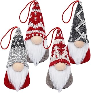 Sponsored Ad - Baodlon Gnome Christmas Ornaments, Handmade Swedish Tomte Xmas Gnomes Plush Doll, Scandinavian Santa Elf Ta...