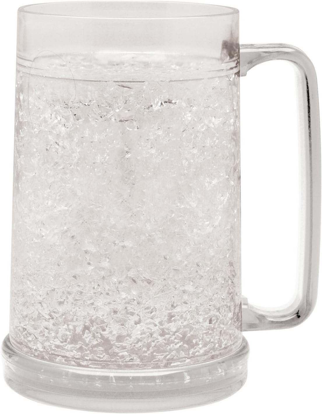 Beer Freezer Mug - Double Wall -16oz. Capacity (Clear)