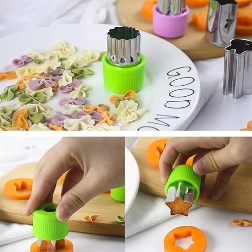 Miniatura 6 de Juego de 9 cortadores de frutas y verduras de acero inoxidable - Molde para cortar mini galletas