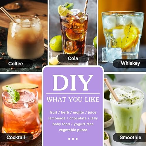 Miniatura 6 de Bandeja de cubitos de hielo para congelador con contenedor máquina de cubitos de hielo de 1 pulgada de fácil liberación con tapa y contenedor,