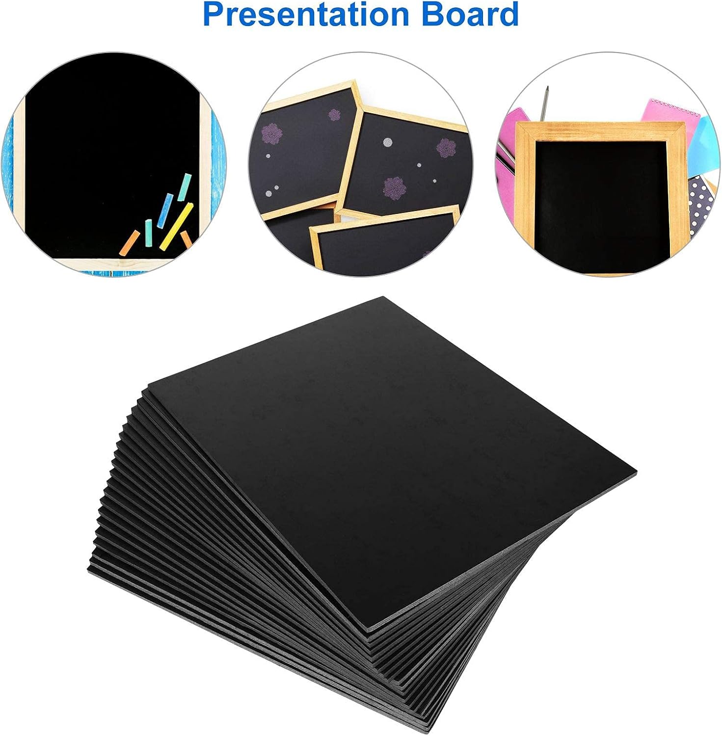 20 Pack 11x14 inch Black Foam Boards, Foam Core Backing Boards 3/16 Inch Thick Double : Office Products