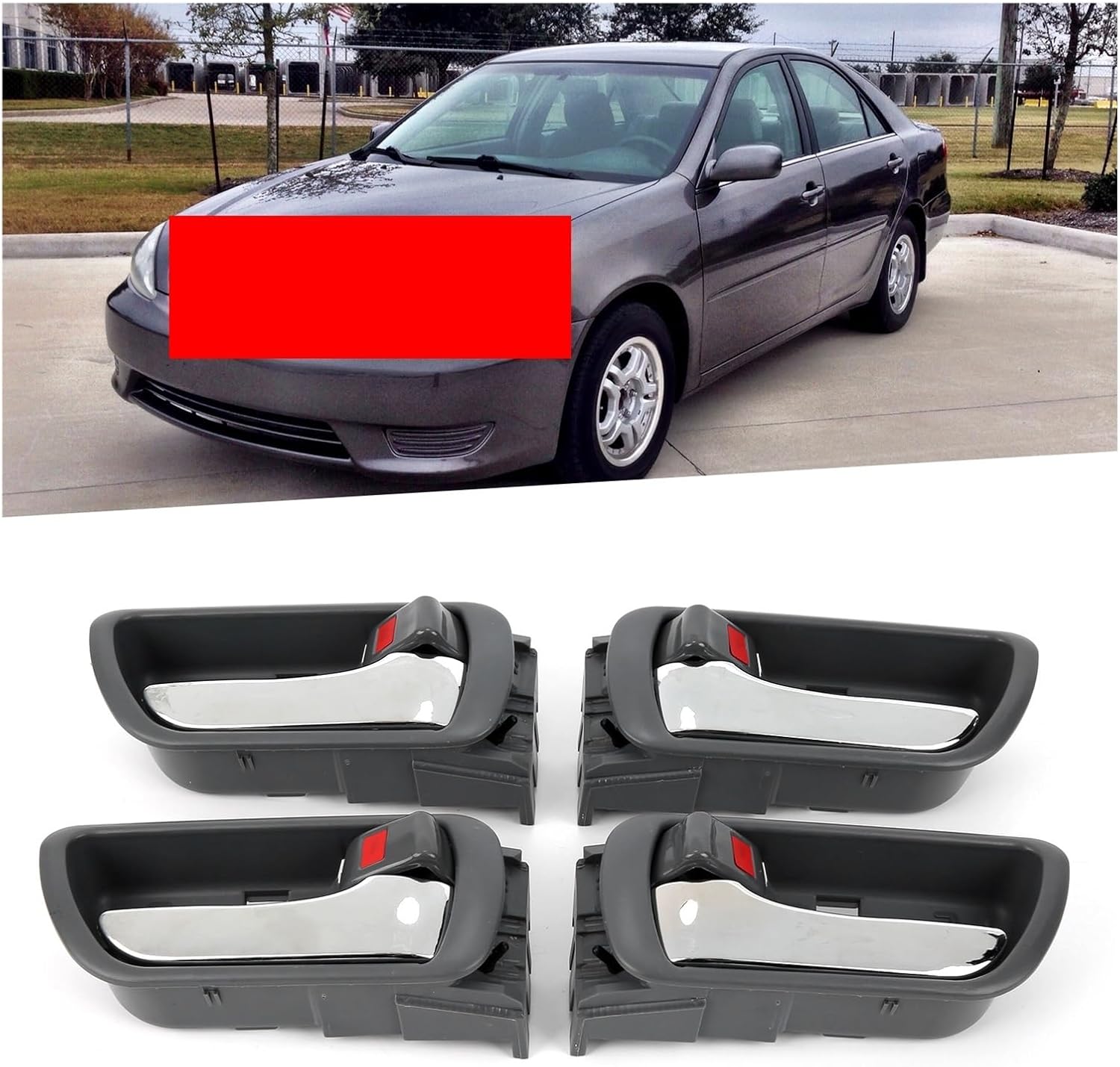 Grab Handles 4pcs Interior Door Handles Driver and Passenger Side 69206‑33030 Fit for Toyota Fit for Camry 2002 2003 2004 2005 2006 Universal