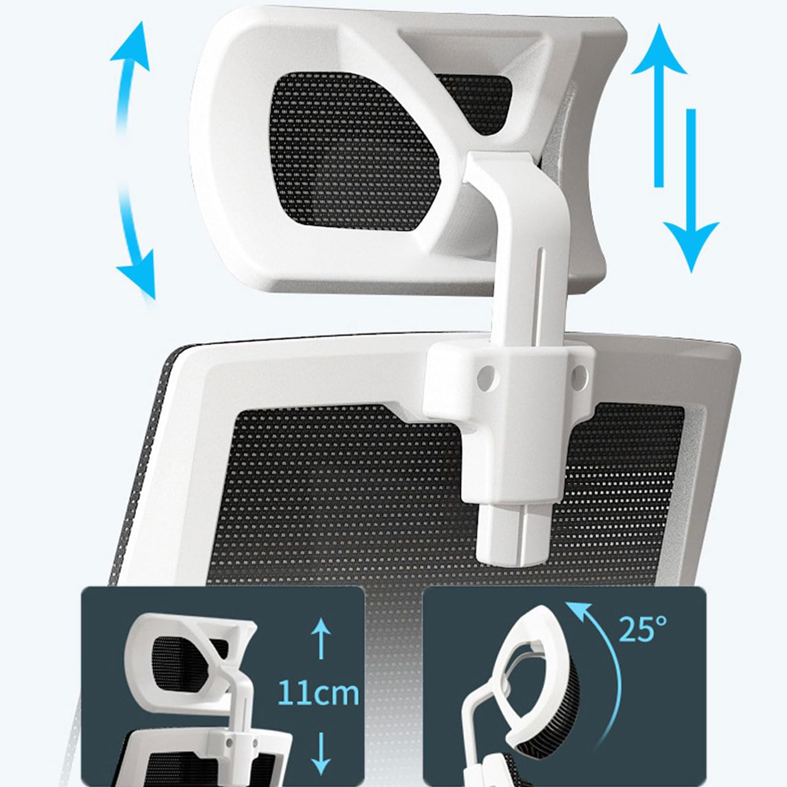 Silla De Oficina Ergonómica, Silla De Gaming con Respaldo Alto Ajustable, Silla De Trabajo Reclinable, Cómoda Y Giratoria 360°, para Personas Altas Y Corpulentas, con Soporte Lumbar