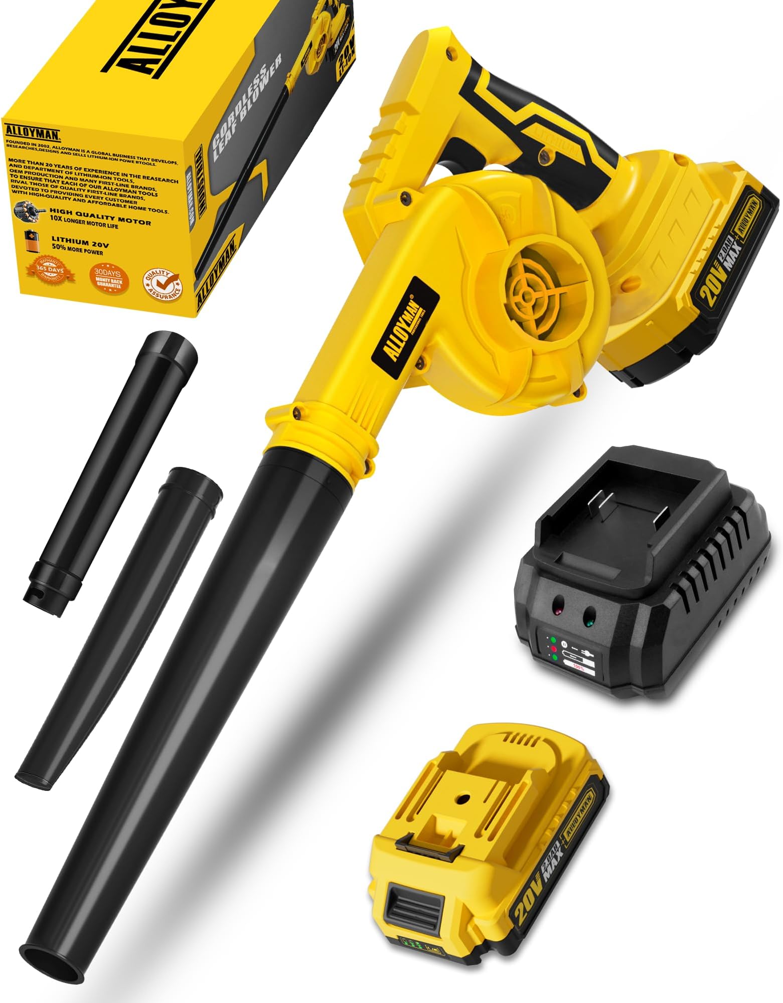 Cordless Leaf Blower for Dewalt 20V Max Battery, 130 MPH Electric Leaf Blower, 2in