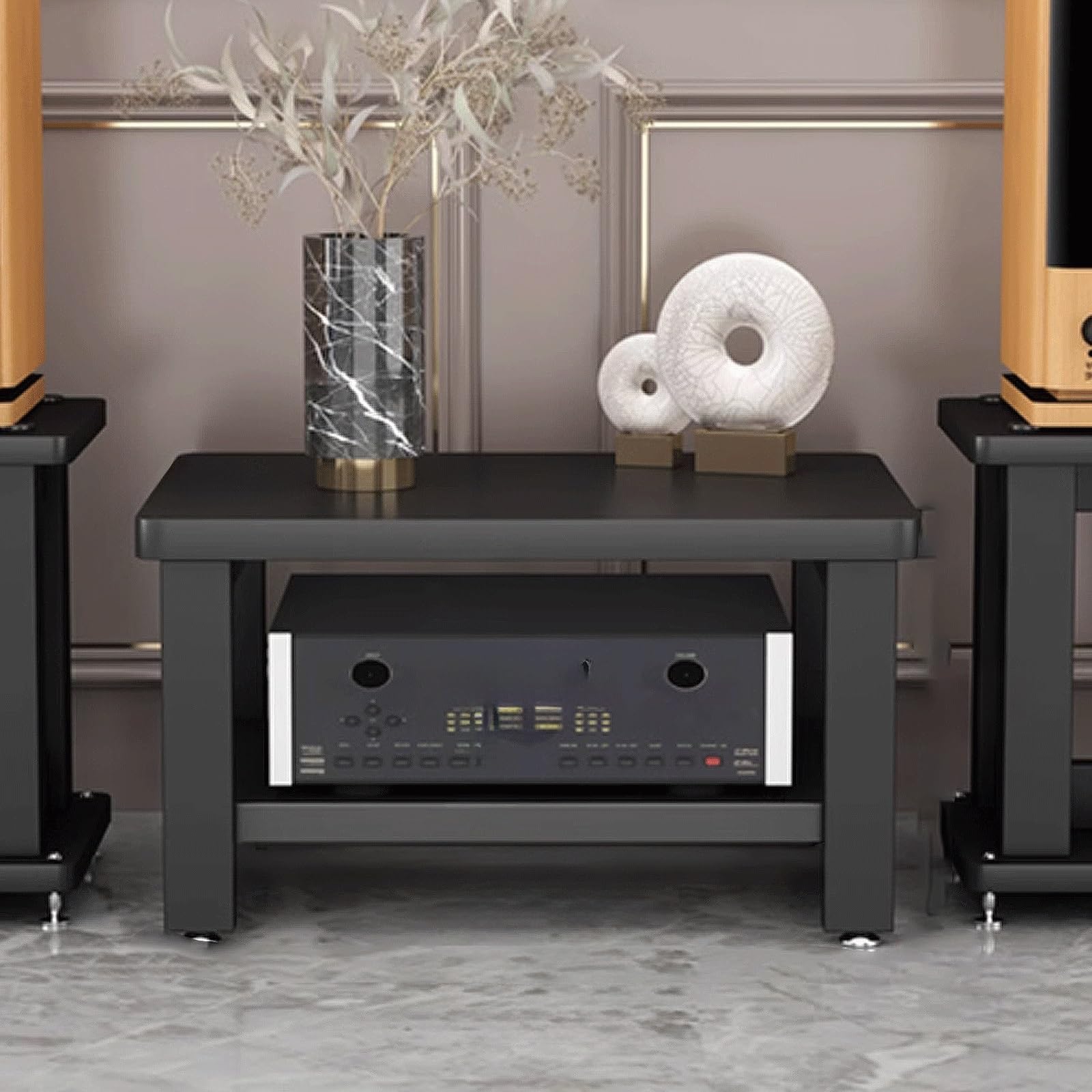 Soporte altavoces de 2 niveles nero rack de audio para organización av