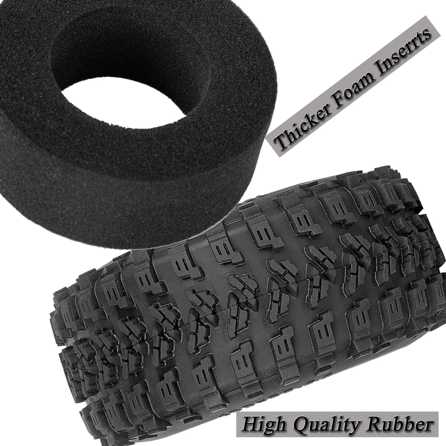 2.2 RC Wheels for 1/10 SCX10 90046 AXI03007 TRX4 TRX6 VS4-10 Gen7 Gen8 MST CFX D90,Aluminium RC Truck Tires Highway Tires 2.2" RC Wheels 2.2 Beadlock Wheel Rim RC Tires (135 * 55MM),Silver