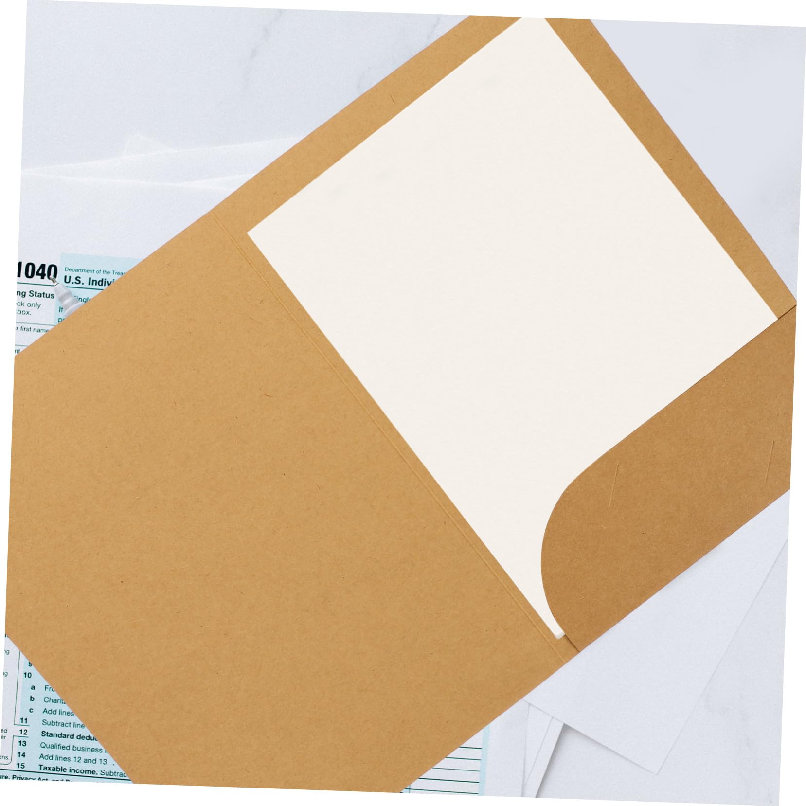 Gatuida 20 pièces Dossiers de Présentation Papier Kraft Résistants pour Bureau et Étude Organisateurs de Documents Porte-documents Multifonction Économisez Du et Gardez Ordre