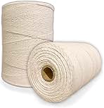 Durable Loom Warp Thread (Natural/Off White), One Spool, 8/4 Warp Yarn (800 Yards), Perfect for Weaving: Carpet, Tapestry, Rug, Blanket or Pattern - Warping Thread for Any Loom