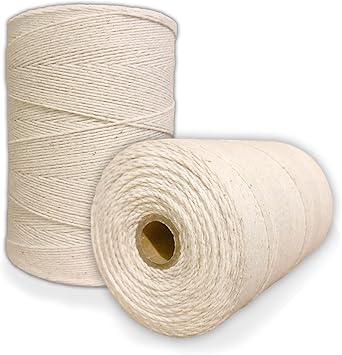 Durable Loom Warp Thread Natural/Off White, One Spool, 8/4 Warp Yarn 800 Yards, Perfect for Weaving Carpet, Tapestry, Rug, Blanket or Pattern - Warping Thread for Any Loom
