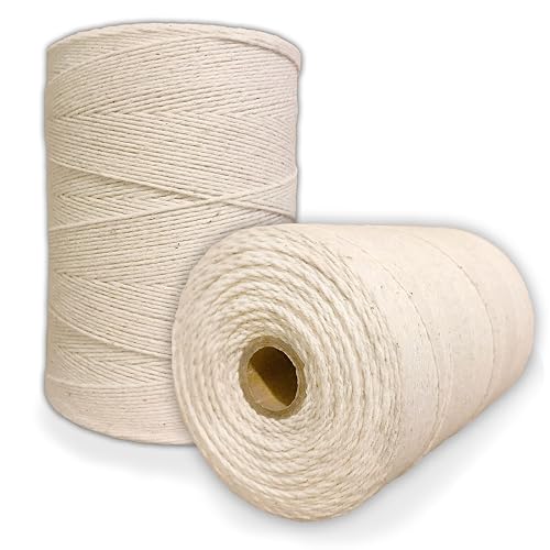 Durable Loom Warp Thread (Natural/Off White), One Spool, 8/4 Warp
