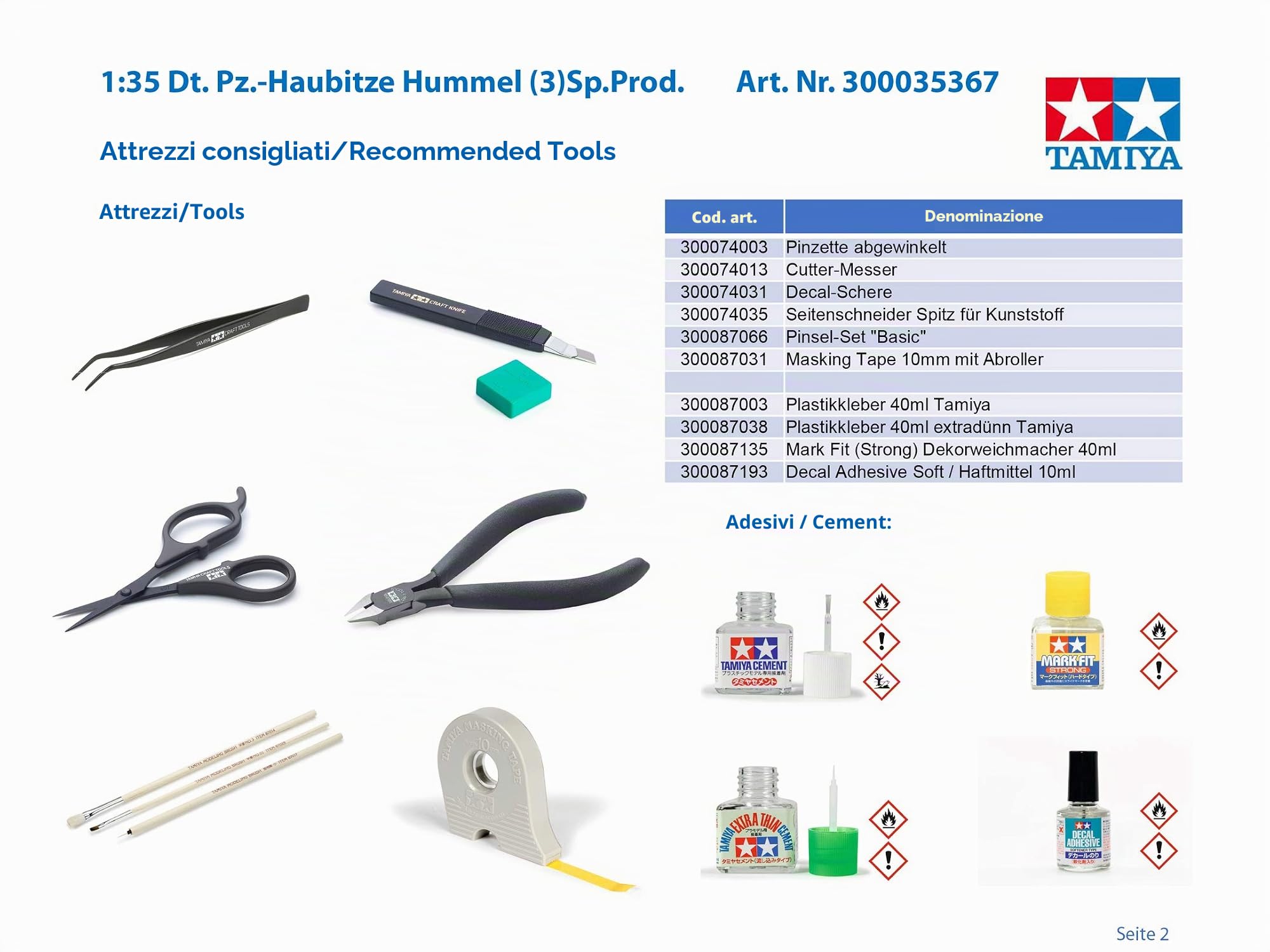 TAMIYA 35367 – scala 1:35, carro armato tedesco Hummel (3) Sp.Prod, modellismo, kit di costruzione in plastica, fai da te, hobby, colla, kit di montaggio in plastica