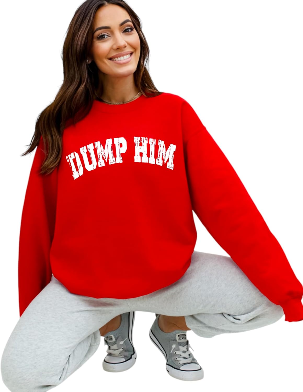 Dump Him Crewneck Sweatshirt, Retro Vintage Divorce Party Sweatshirt for Her, Funny Valentine's Breakup Sweatshirt for Women