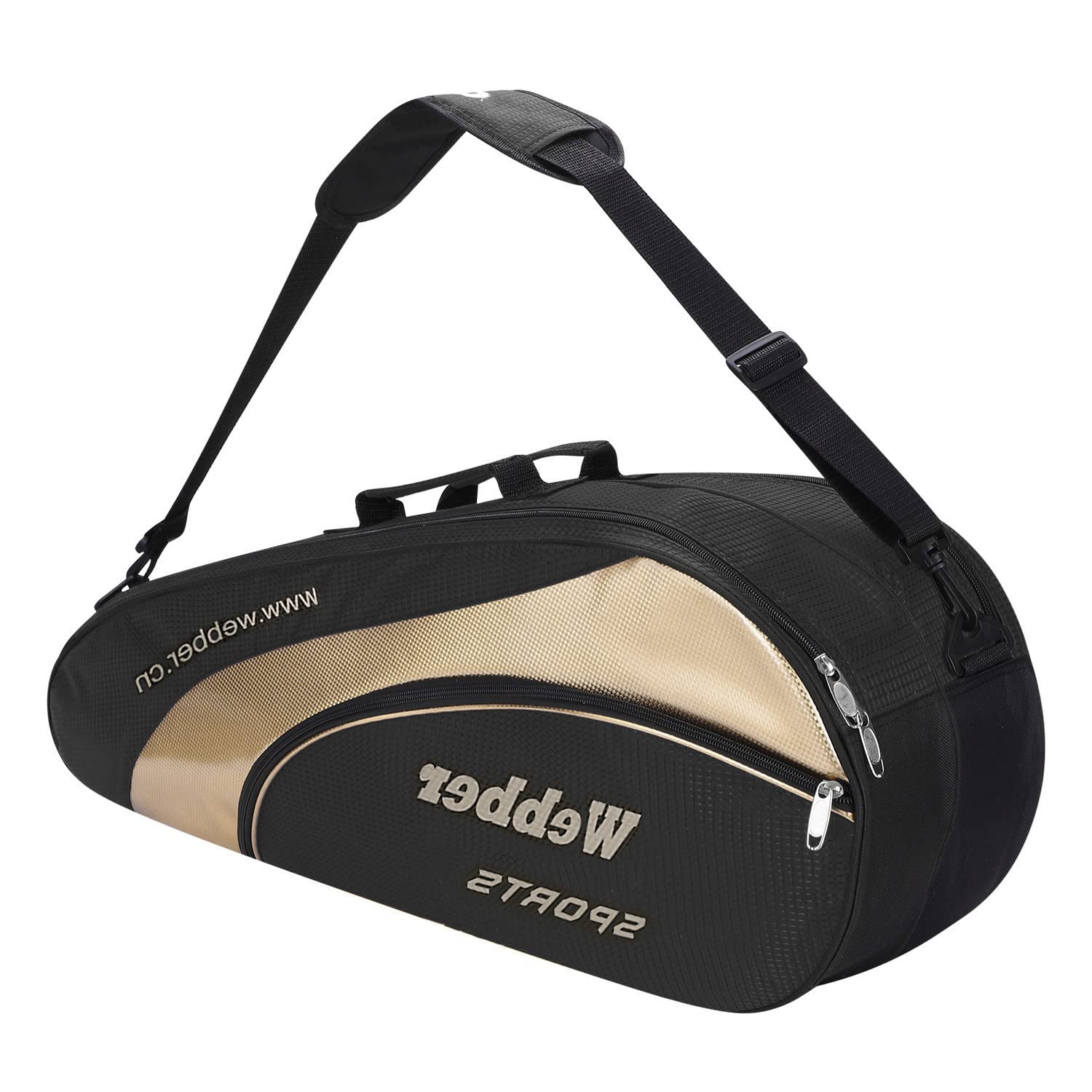 Sac De Tennis 3-6 Raquettes | Tissu Oxford Imperméable | Pochette Chaussures Séparée | Bandoulière Adjustable