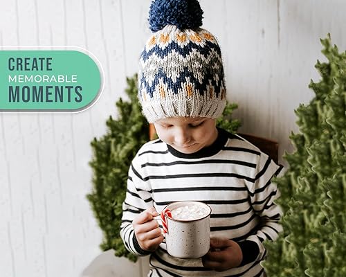 Miniatura 5 de Comfify Speckled Campfire Style Tazas Juego de 6 14 onzas Colores acogedores Tazas de café Tazas de café Tazas de café Cerámica Esmalte Uso