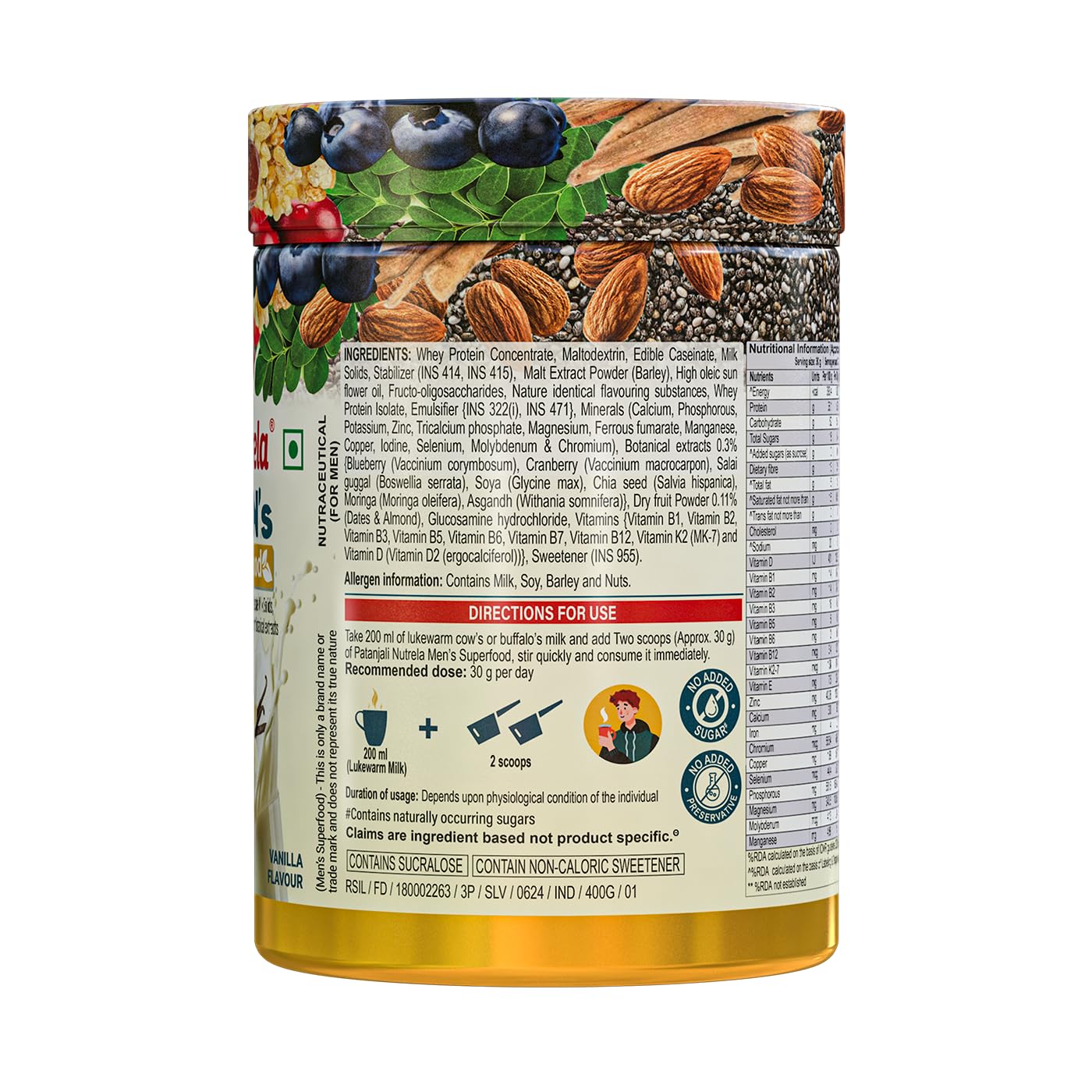 Nutrela Combo Men Superfood & Spirulina Capsule — Amazon image 2