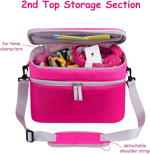 Miniatura 8 de Bolsa de transporte de almacenamiento para ToniesStorypod accesorios, para personajes de Tonie, estación de carga y auriculares, solo funda (grande,