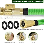 Garden Hose 25ft, Upgraded Expandable Water Hose with 10 Function Sprayer Nozzle Flexible Outdoor Yard Leak-Proof Water Pipe (25ft, Green)