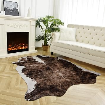 Easycozy Faux Cowhide Large Cow Print Rug - 8 x 10 Feet