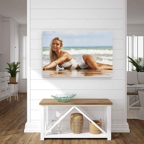 DENMIEX Olivia Dunne Sexy Hot Poster Cool Artworks Painting Wall Art Canvas Prints Hanging Picture Home Decors Gift Idea 08x12inch(20x30cm)