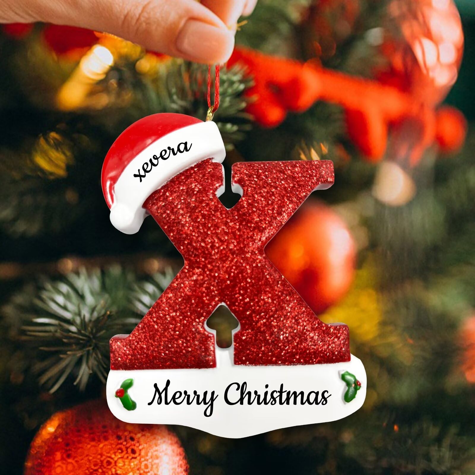 Adornos Navideños Personalizados , Decoración Para El árbol De Navidad,  Adornos Personalizados Con Nombre Cortado Con Láser, Etiquetas De Regalo Navideñas  Personalizadas Con Año Y Nombre. - México Adorno Arbol Navidad Personalizado, image size:1600x1600