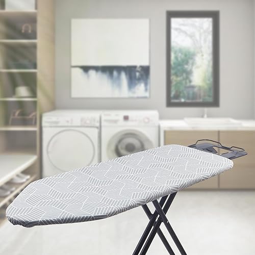 Miniatura 7 de Seiritex Funda para tabla de planchar de 18 x 54 pulgadas, reflectante al calor con cierres de velcro, acolchado grueso con bordes elásticos,