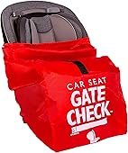 J.L. Childress Gate Check Bag for Car Seats - Air Travel Bag - Fits Convertible Car Seats, Infant carriers & Booster Seats, Red