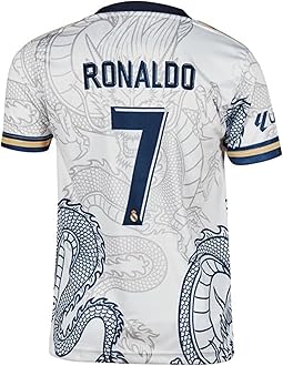 Sports Real Football Team Jersey for Boys 2024 New Boys and Men(Large 40) Multicolour