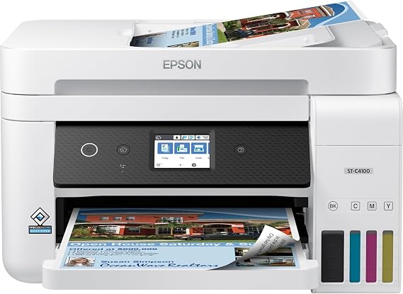 Epson Workforce ST-C4100 Wireless Inkjet Multifunction Printer - Color