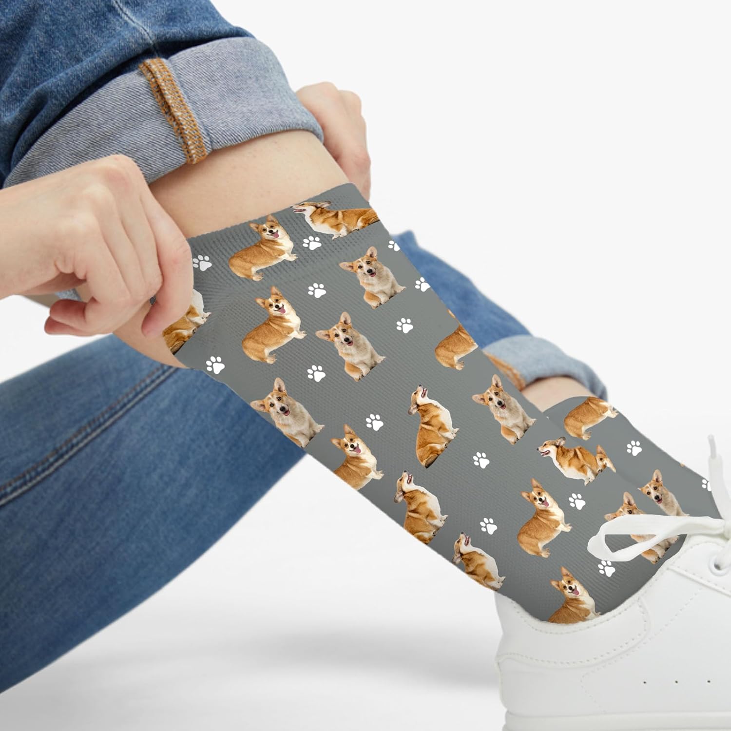 Funny Dog Crew Socks,Cute Dog Athletic Running Socks for Men Women - Image 5