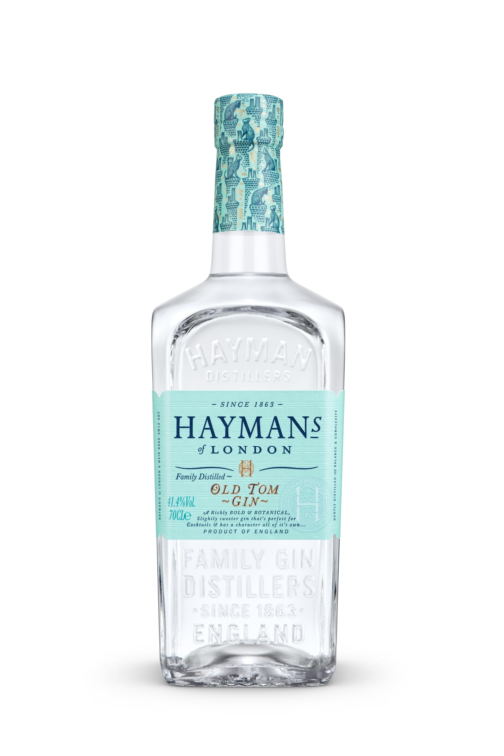 Hayman's | Old Tom Gin | 700 ml | 41,4% Vol. | Noten von Earl Grey | Intensive Wacholdernoten im Geruch | frische Zitrusnoten | Gold bei den World Gin Awards