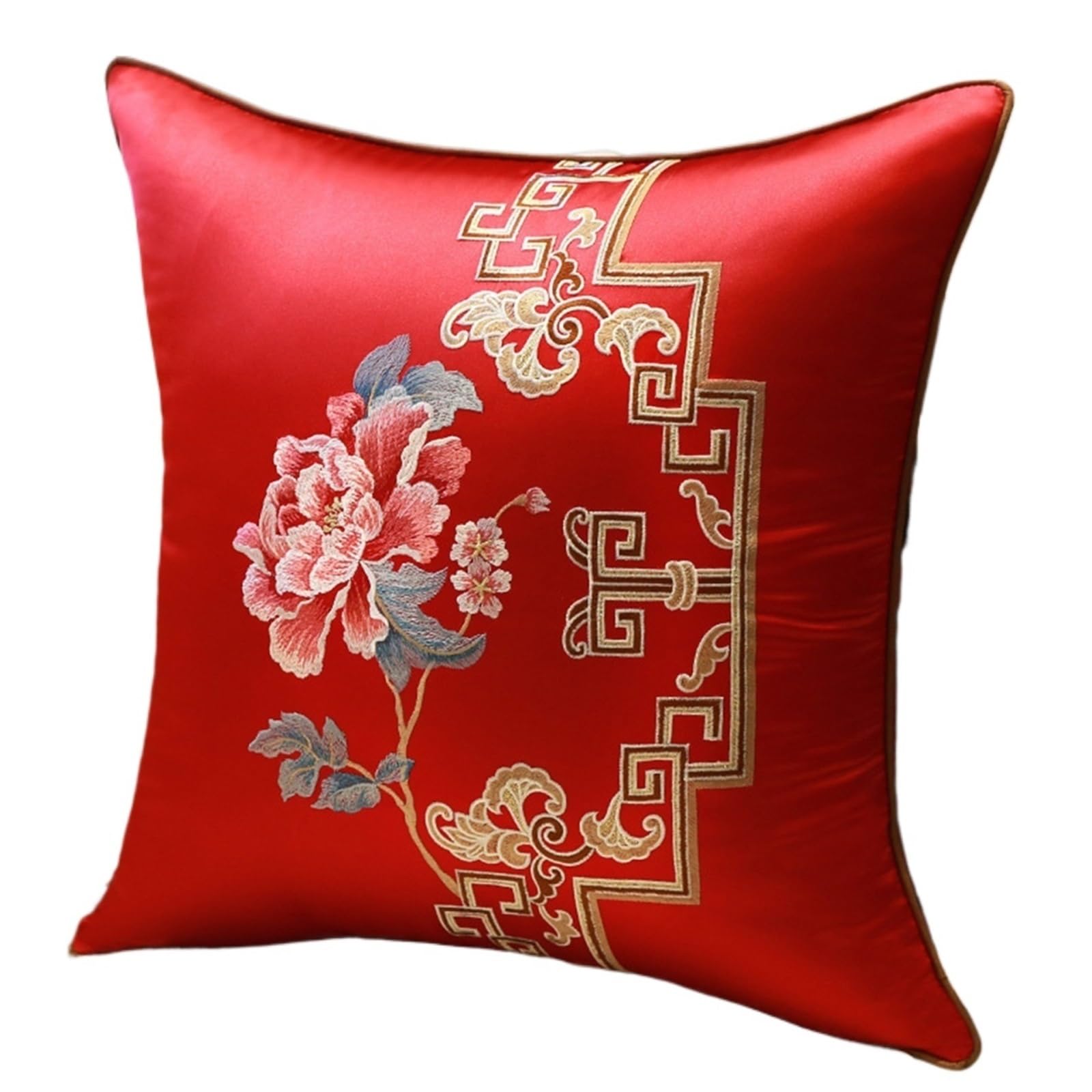 SNDISNV Embroidered Flower Bird Pillowcase For Bedroom
