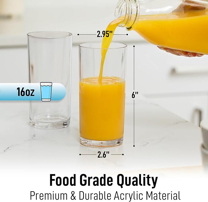 Vasos de Plástico Zulay Kitchen (Set de 4) - 16oz miniatura 3