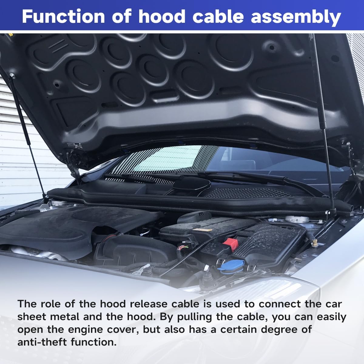 912-416 Hood Release Cable Compatible witn 2008-2015 Scion XB, Hood Latch Cable Replaces 5363012640