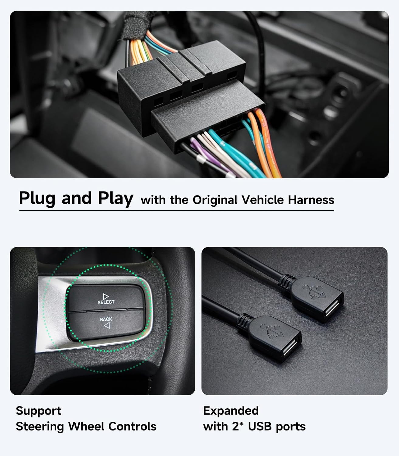 Car Radio Stereo for Dodge Ram 1500/2500/3500 06-12, CarPlay & Android Auto | 10.2-inch IPS touchscreen, 64G storage, 5G WiFi GPS, Bluetooth FM AM SWC, plug-and-play, HD backup camera